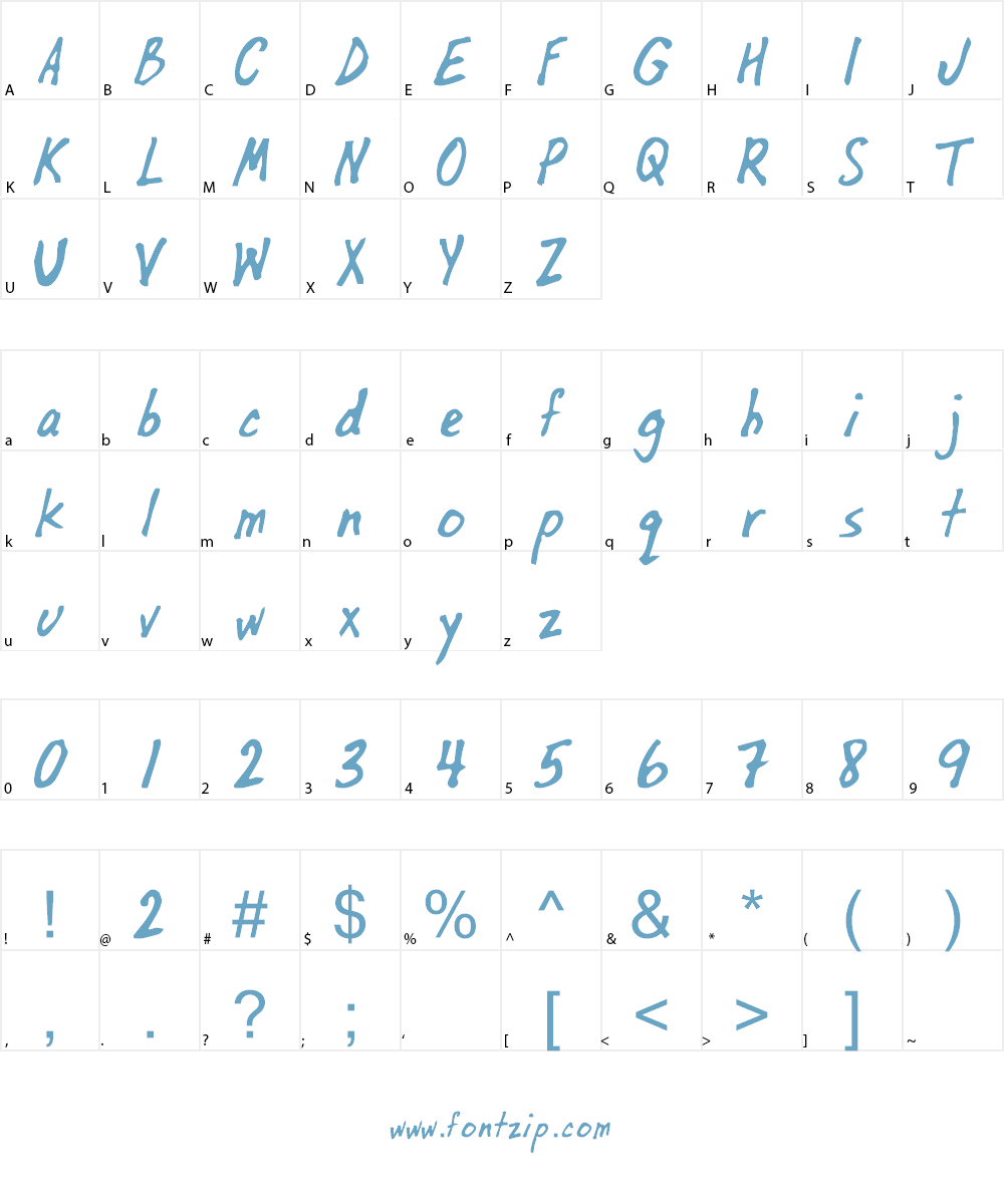 OilBats Font Character